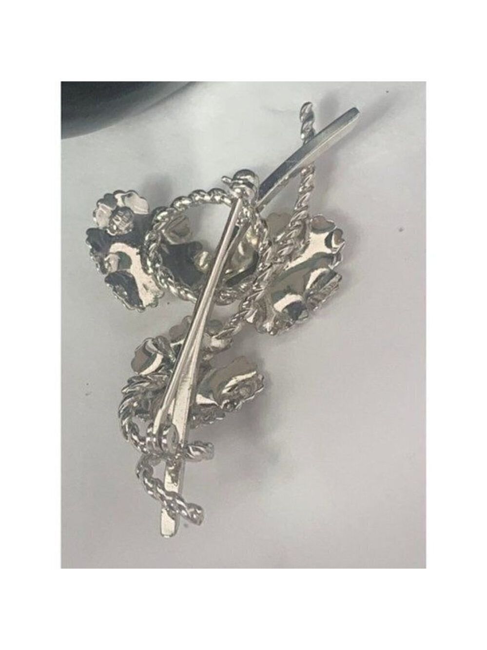 Vintage 40s Van Dell Sterling Silver Leaf Brooch - Picture 5 of 7